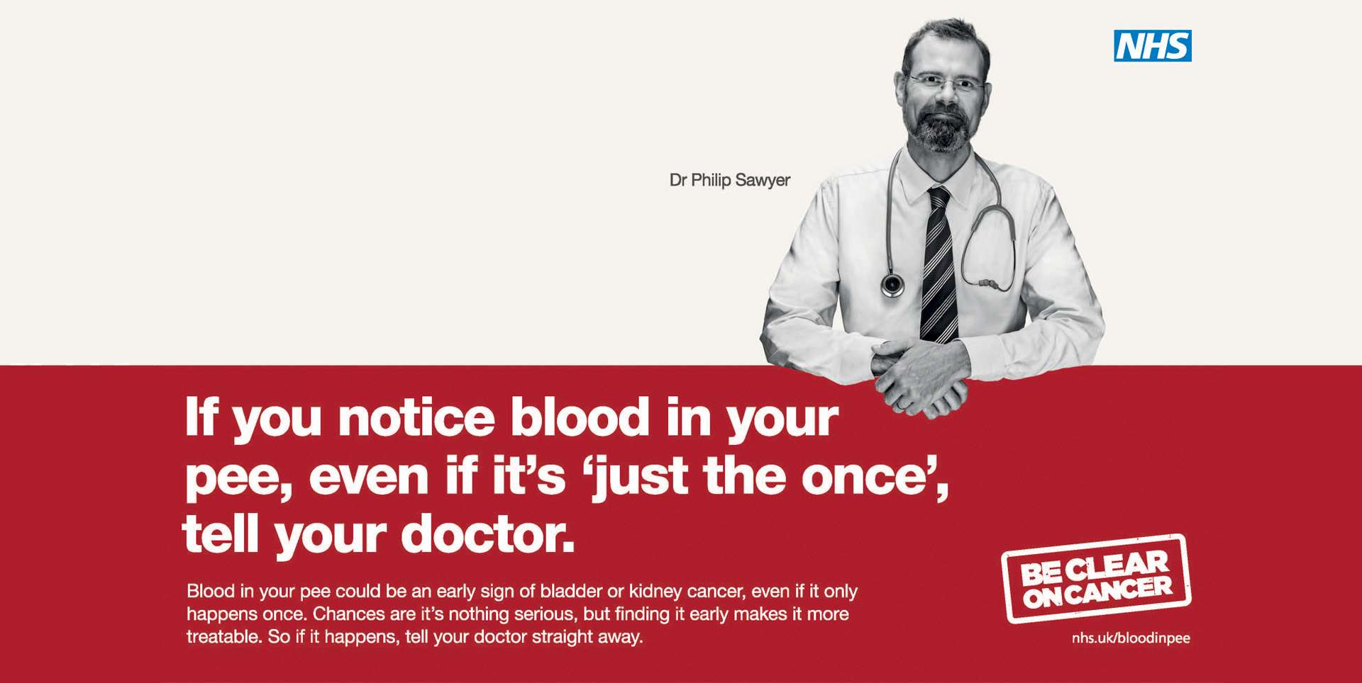 Blood in pee campaign image